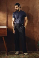 Textured Knitted Polo - Light Olive
